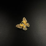 Load image into Gallery viewer, Butterfly brooch decorated pieces of amber
