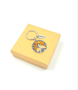 Keychain "Tree" decorated with amber mosaic