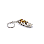 Load image into Gallery viewer, Keychain USB decorated with amber mosaic

