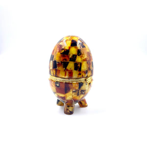 Faberge egg decorated with amber mosaic