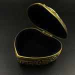 Load image into Gallery viewer, Heart-shaped jewelry box decorated with amber

