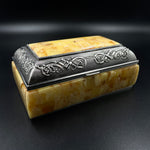 Load image into Gallery viewer, Amber jewelry box decorated with amber mosaic
