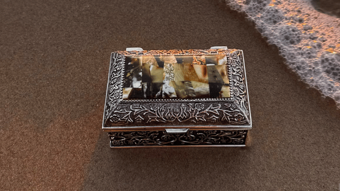 Green Amber Jewelry Box