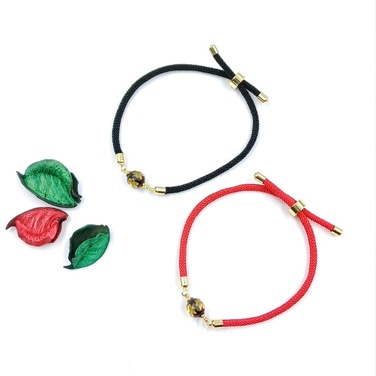 Baltic Amber Cord Bracelets Set of 2