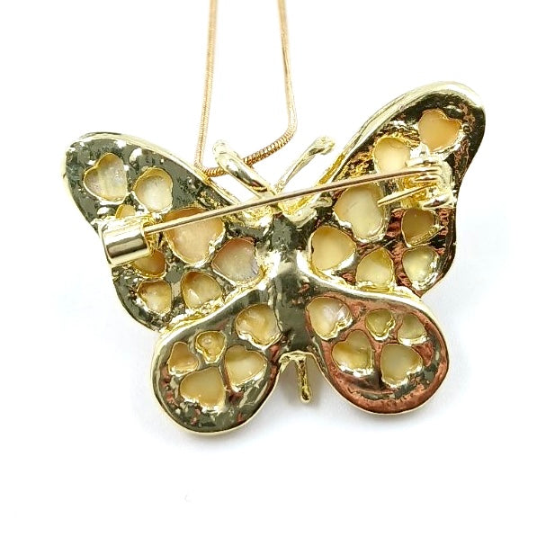 Baltic amber butterfly pendant - handmade in Lithuania