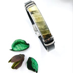 Baltic amber leather bracelet - handmade in Lithuania