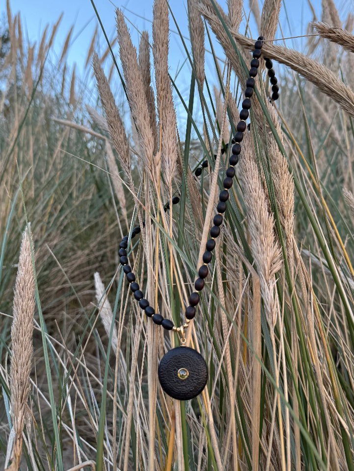 Black Beaded Necklace