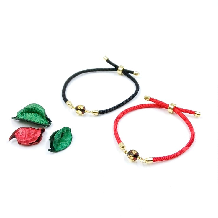 Baltic Amber Cord Bracelets Set of 2