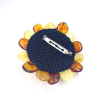 Baltic Amber Flower Necklace with Clasp