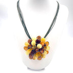 Baltic Amber Flower Necklace with Clasp