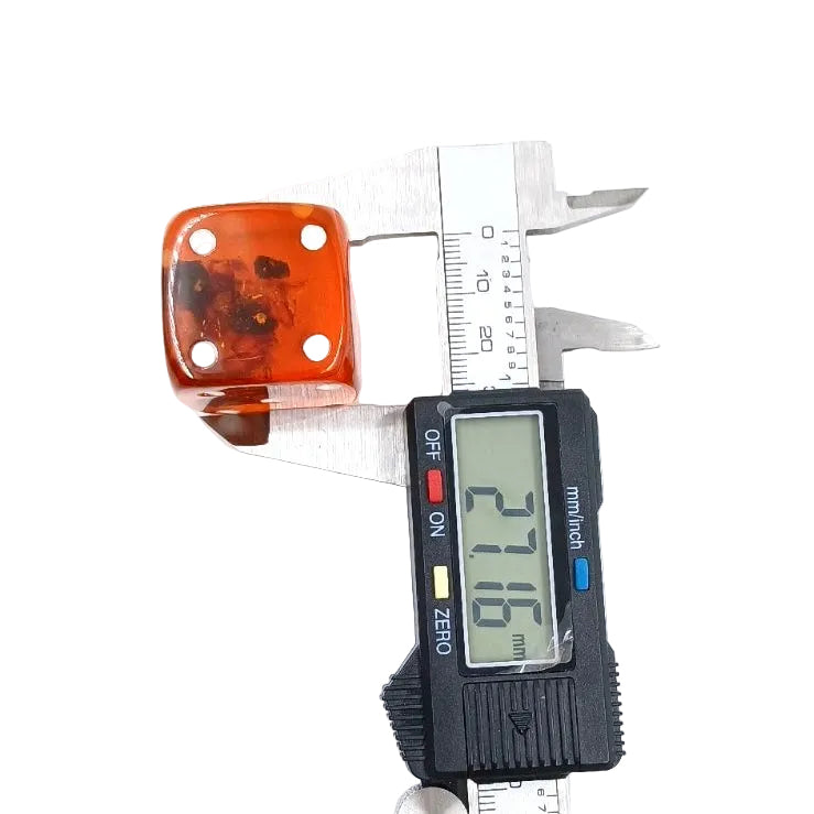 Genuine Baltic amber playing dice