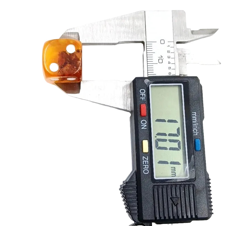 Handmade Baltic amber playing dice