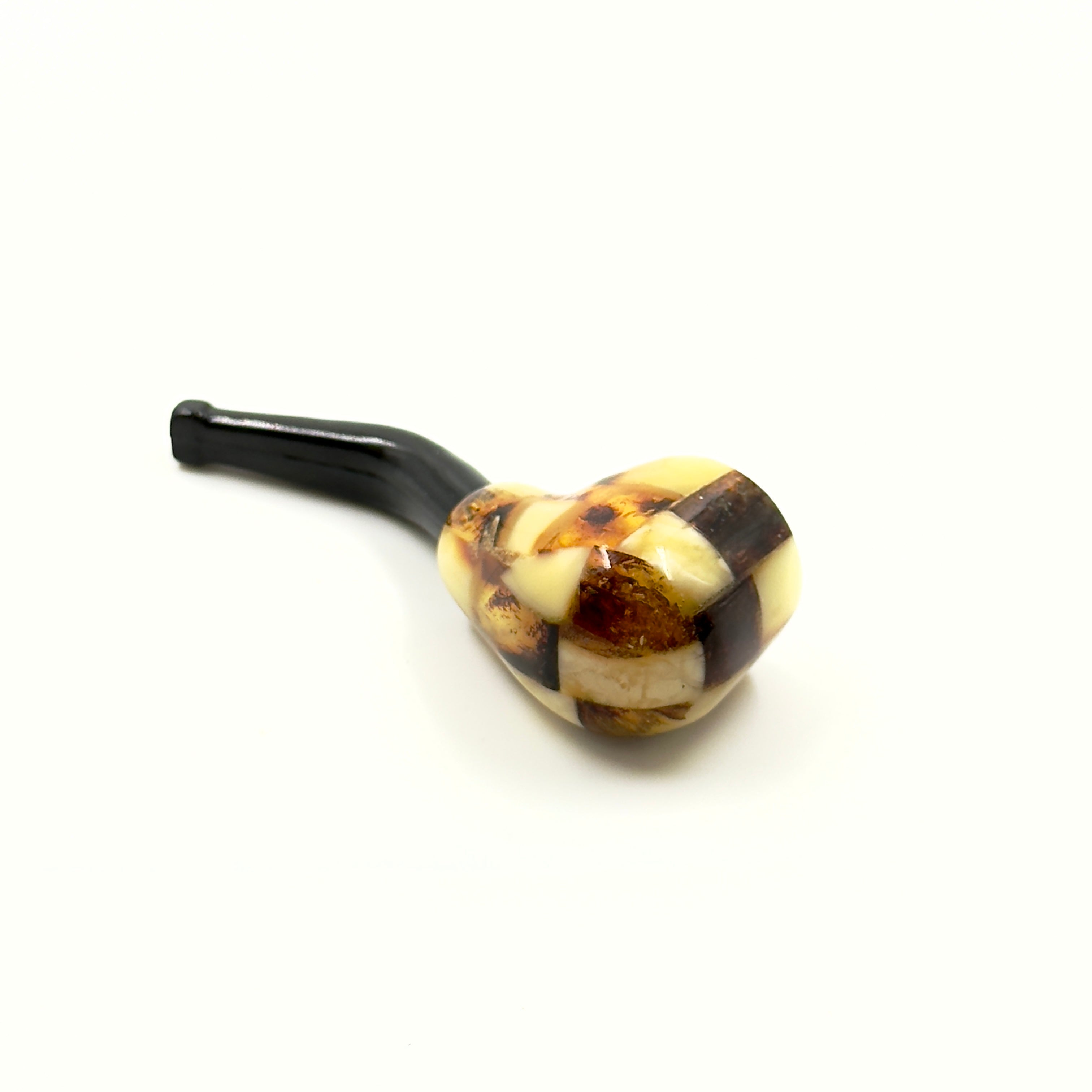 Handmade Mini Amber Pipe – Unique Collectible Gift Idea