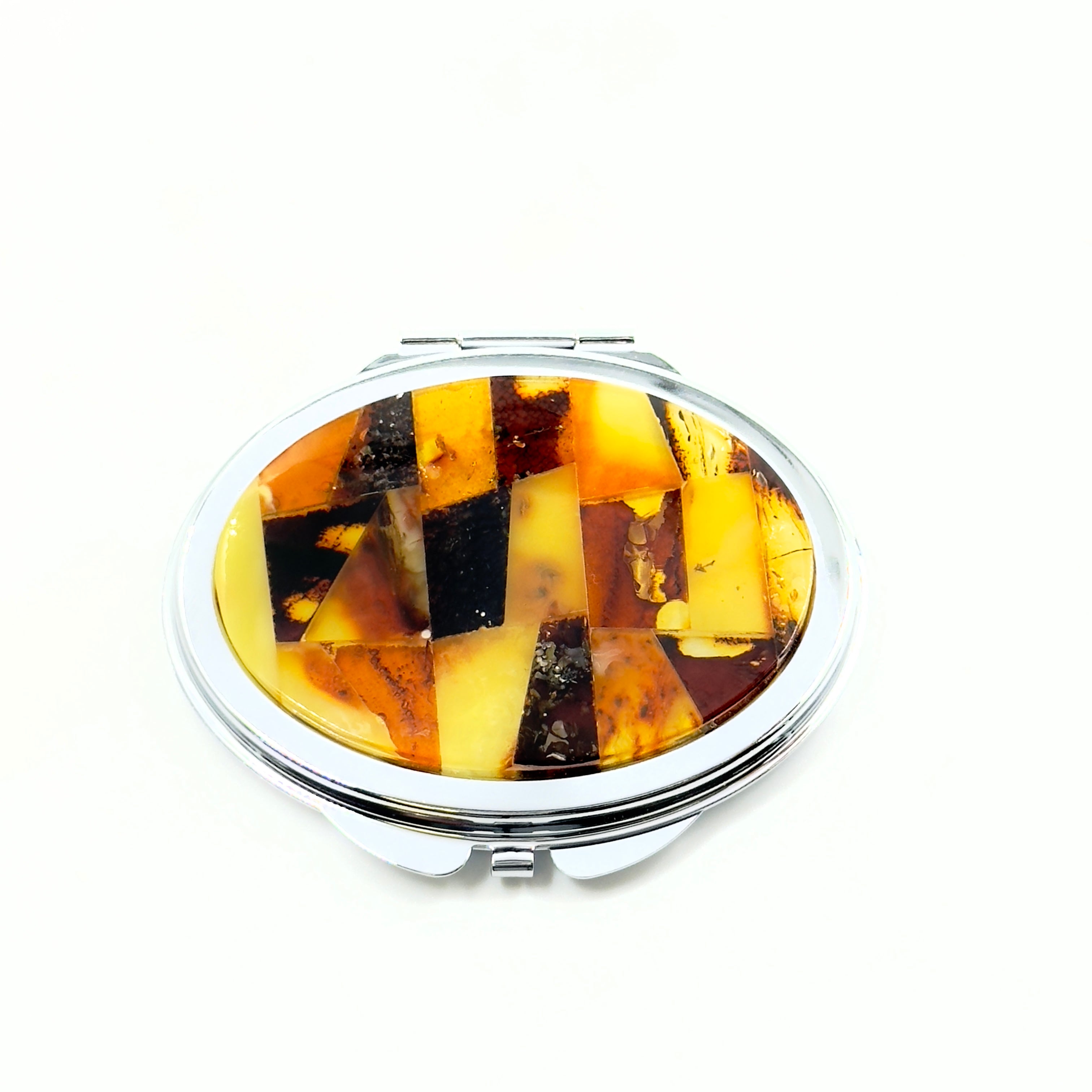 oval shaped mirror front