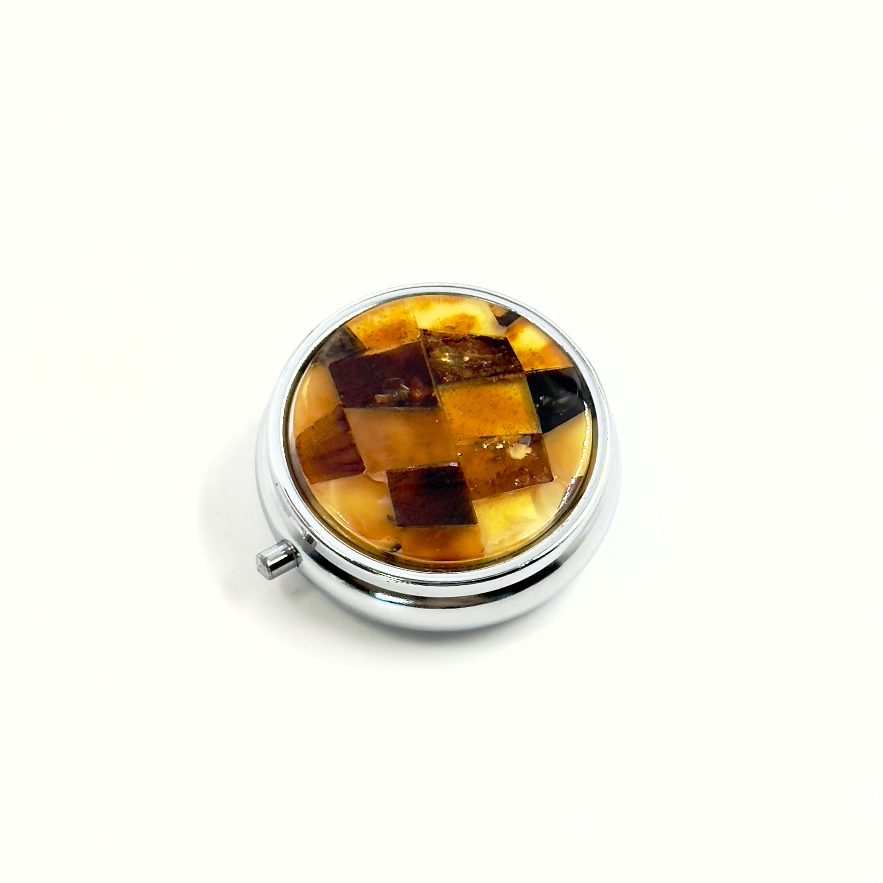 Ashtray with amber mosaic