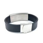 altic amber bracelet with genuine leather strap and stainless steel closure