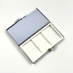 Rectangular Travel Pill Box Decorated With Amber Mosaic Pattern