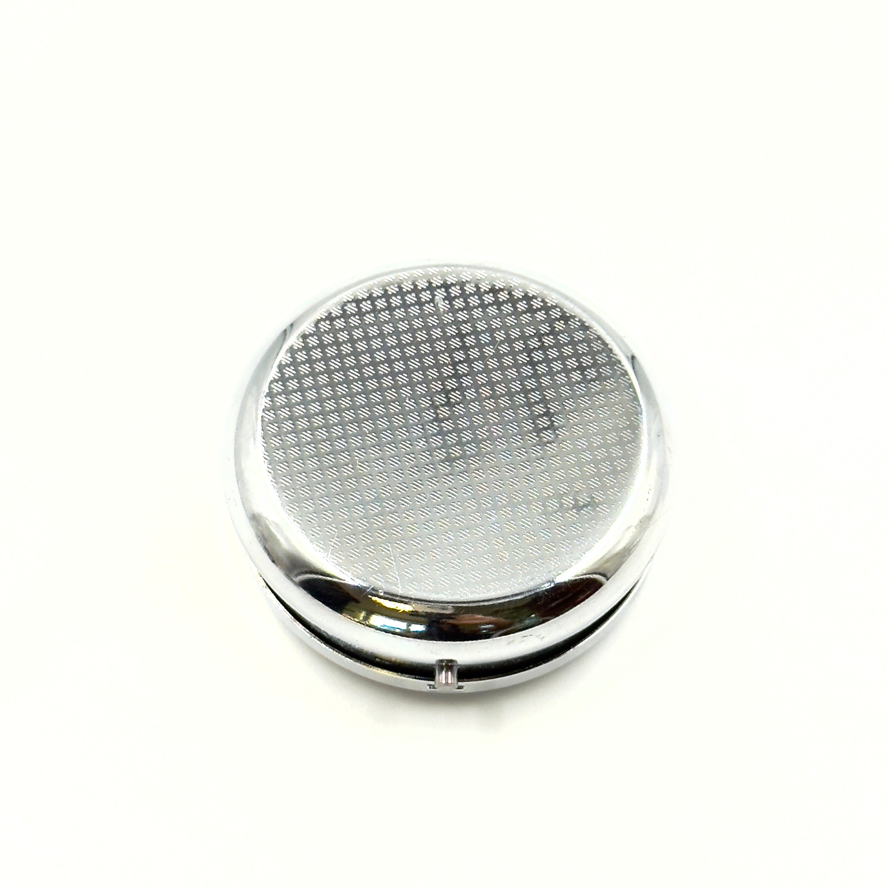 Silver Travel Pill Box With Amber Mosaic