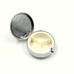 Round Shaped Travel Pill Box With Three Sections