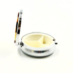 Round Shaped Travel Pill Box With Three Sections