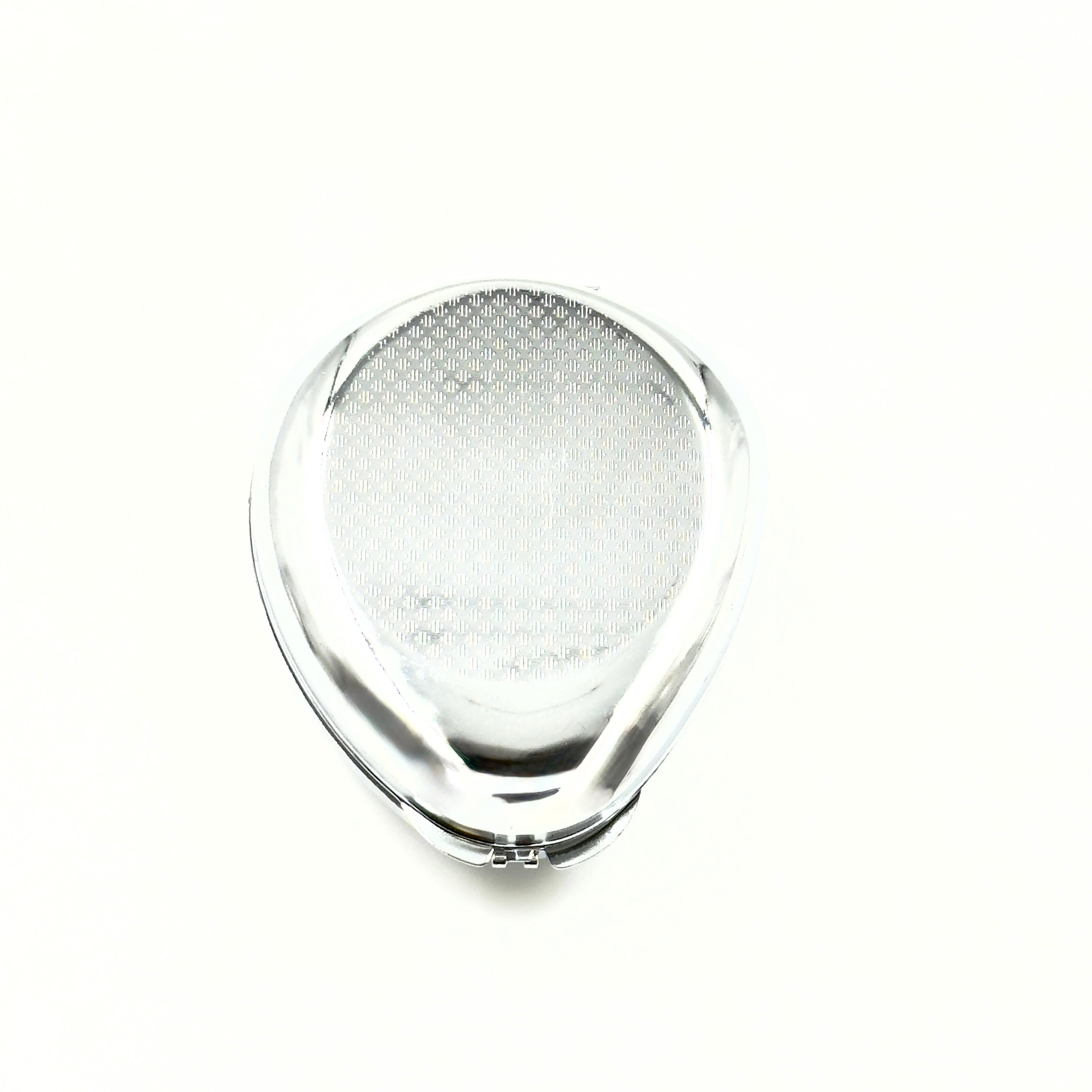 Travel-Friendly Egg Shaped Pill Box With Decorative Amber Mosaic