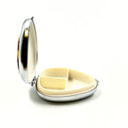 Compact Amber Mosaic Pill Organizer In An Egg Shape