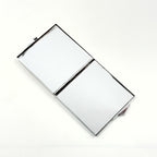 Small Square Hand Mirror With Amber Border