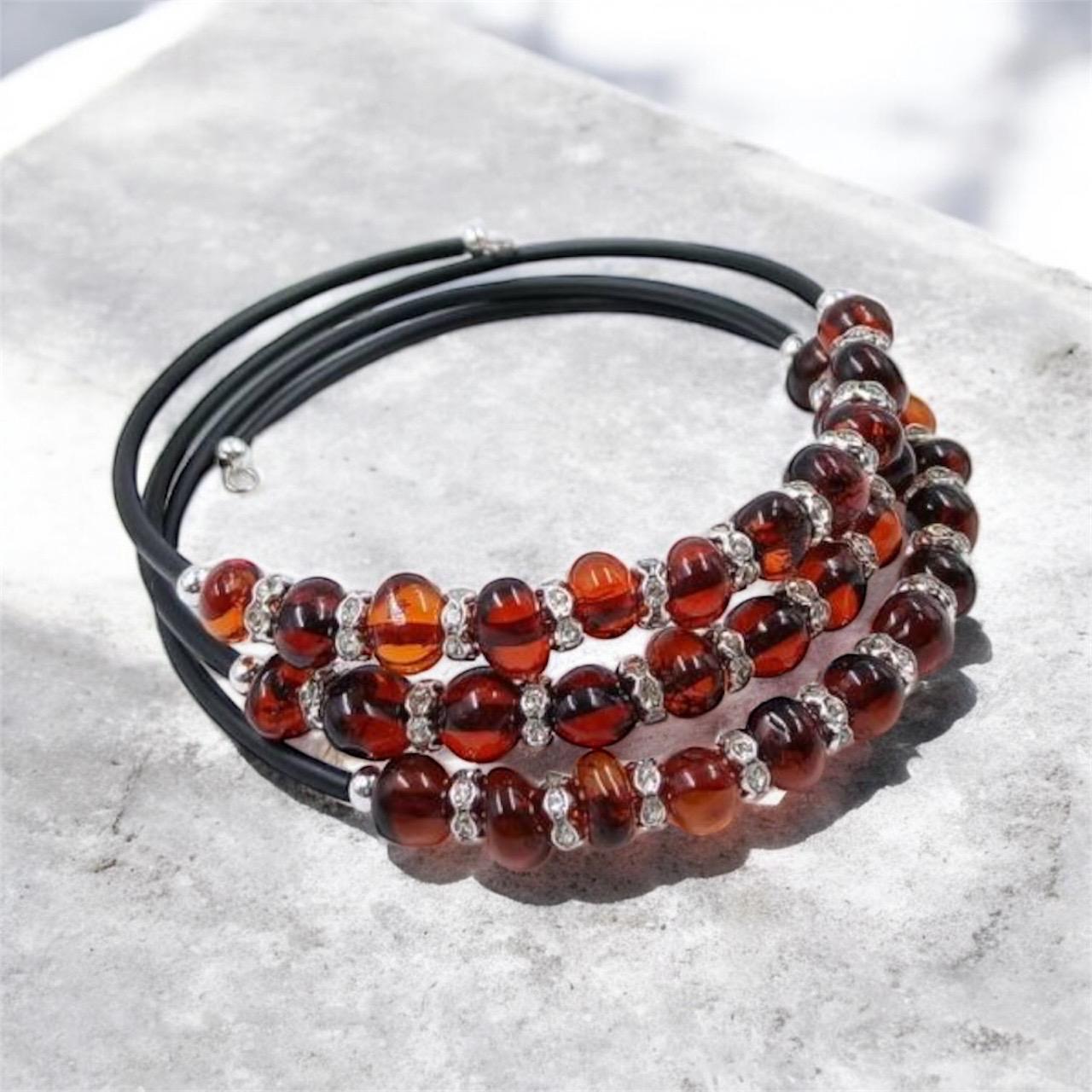 Baroque Bracelet with Cognac Amber