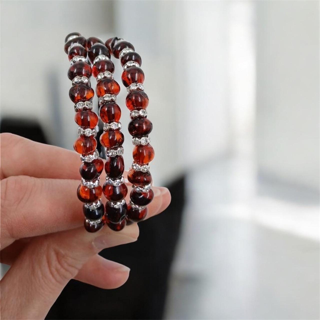 Baroque Bracelet with Cognac Amber