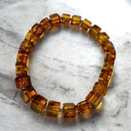 Cube Shaped Amber Bracelet