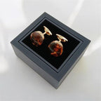 Round Amber Cufflinks