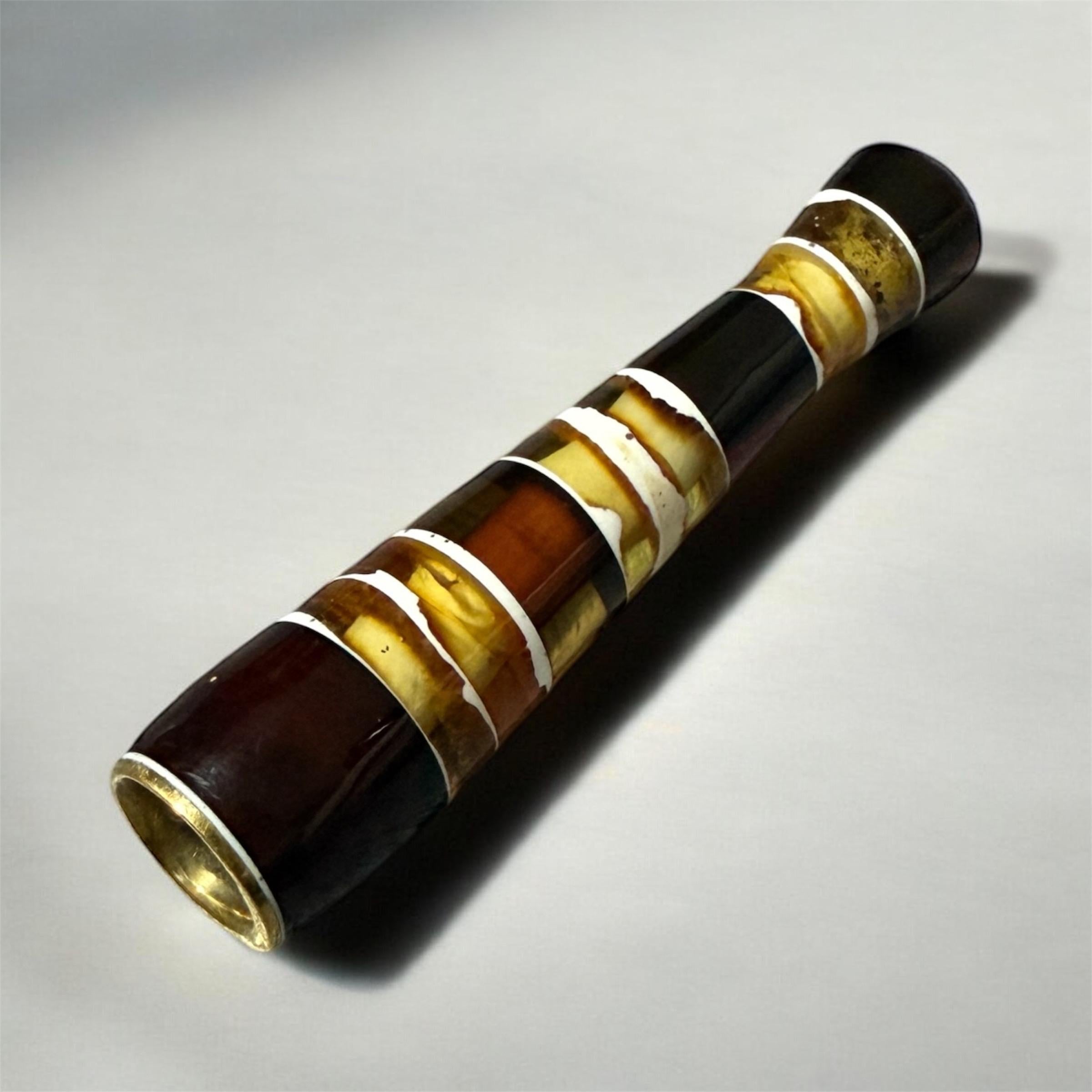 Mosaic Baltic Amber Cigarette Holder / Baltic Amber Cigarette Holder Gift for Smokers