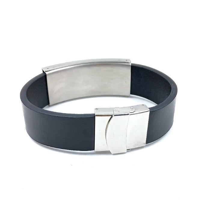 Leather Bracelet eith green amber