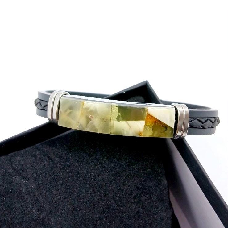 Modern Silicone Bracelet with Leather