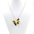 Convertible necklace and brooch with natural amber mosaic, handmade artisan jewelr