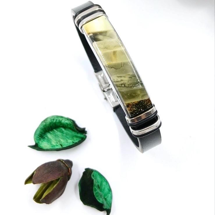 Elegant handmade leather bracelet with durable stainless steel accents
