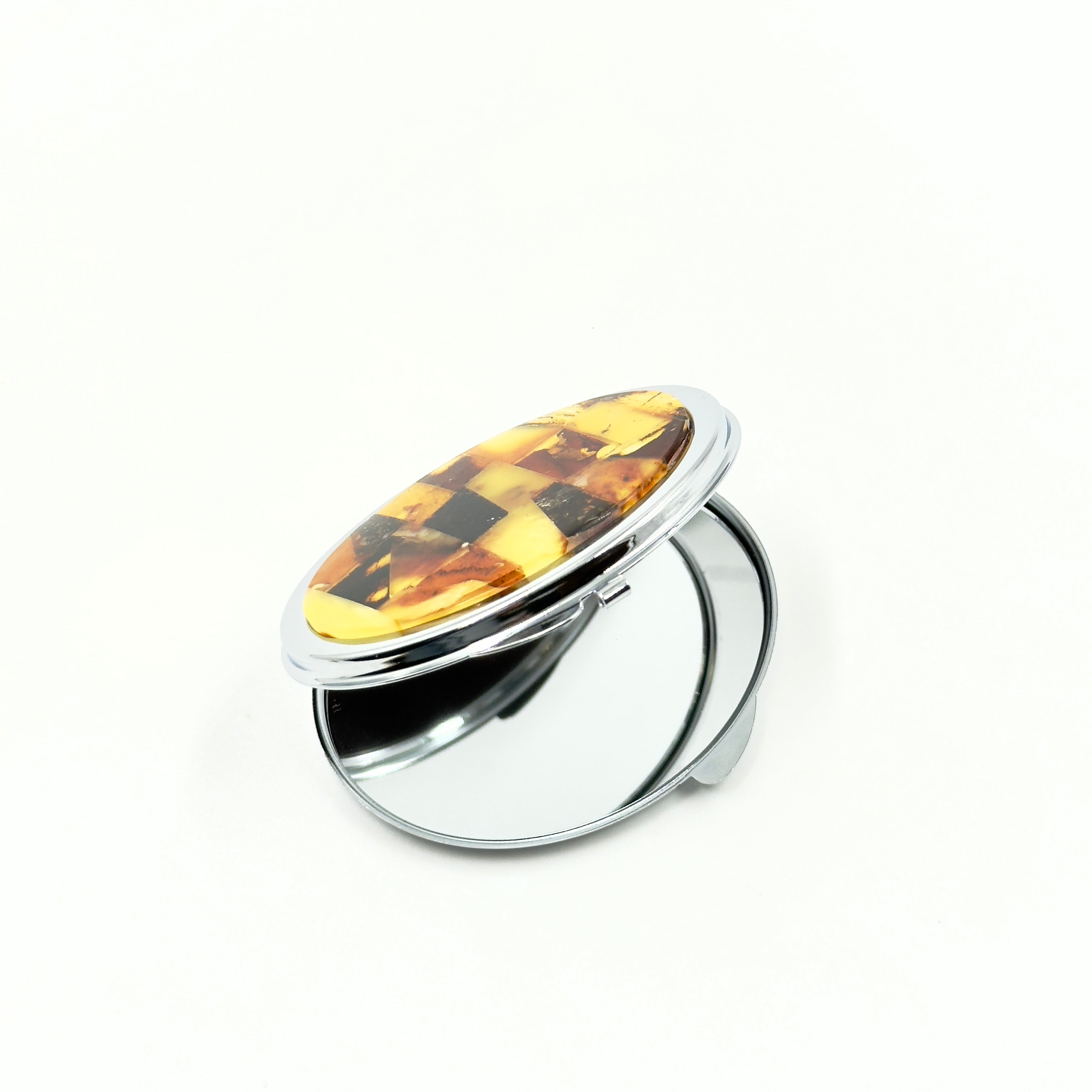 Portable Oval Hand Mirror For Travel