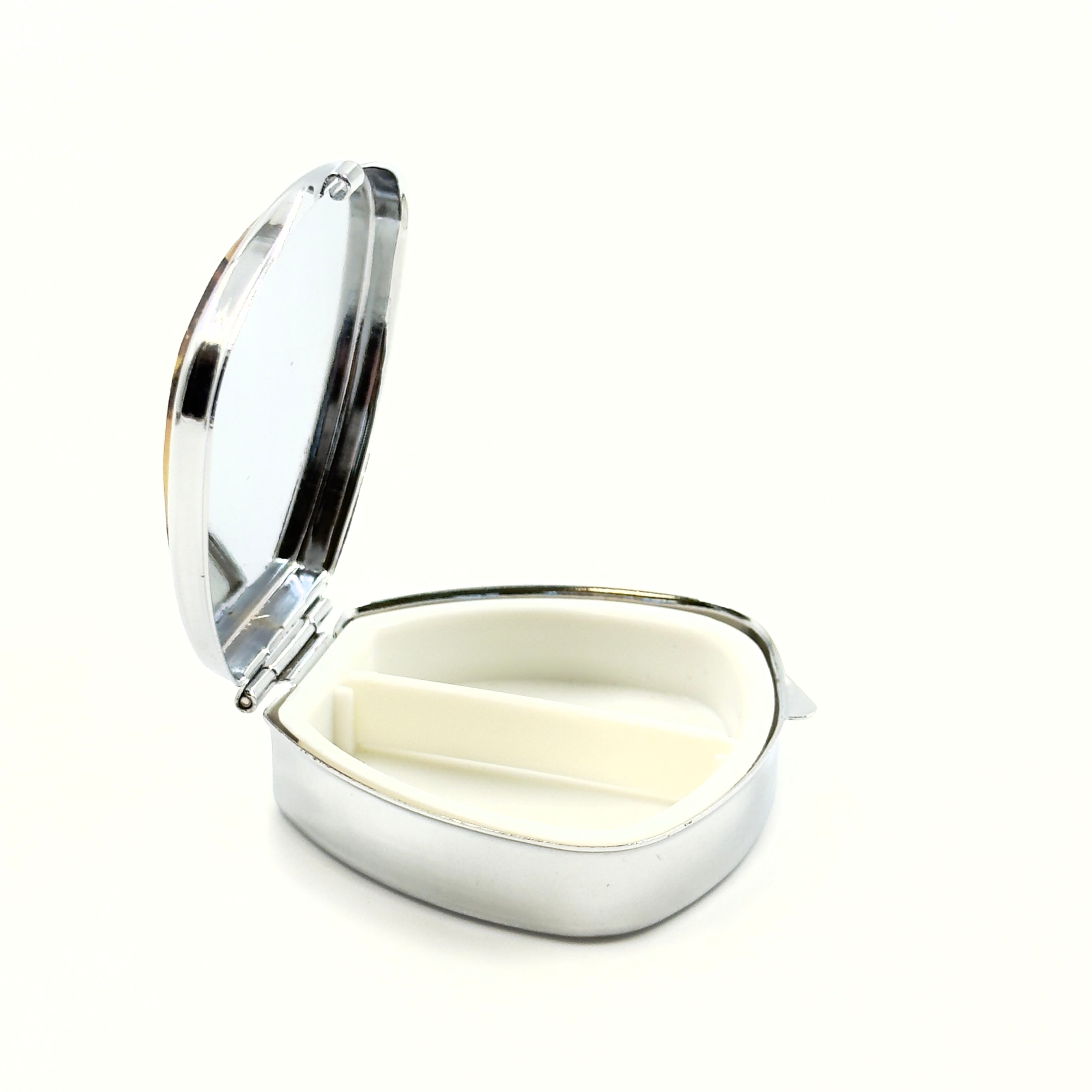 Compact Travel Pill Box With Amber