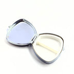 Two Sections Travel Pill Box With Amber Mosaic