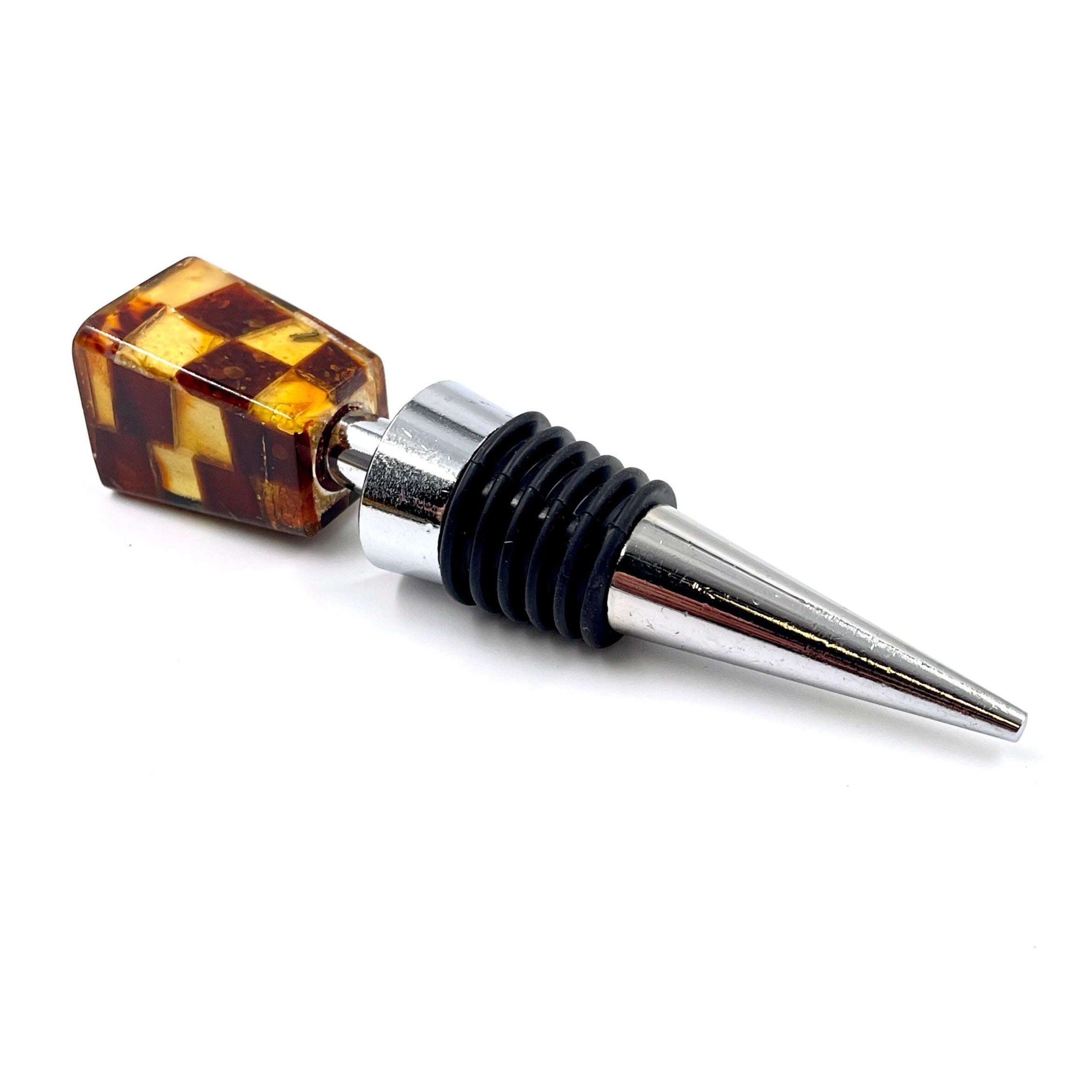 stainless metal cork modern looking chess style brown light soft colors